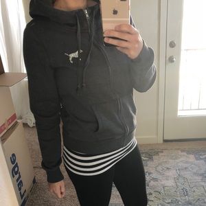 PINK Victoria's Secret Tops - Victoria’s Secret PINK zip up hoodie PINK Victoria's Secret Tops - Victoria’s Secret PINK zip up hoodie